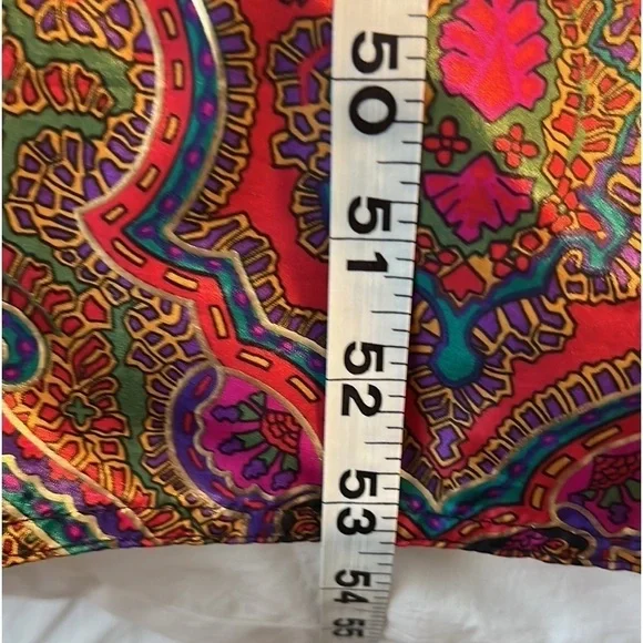 VTG Oscar de la Renta for Swirl Paisley Maxi Caftan Dress Made in USA Size 1X - Picture 11 of 12